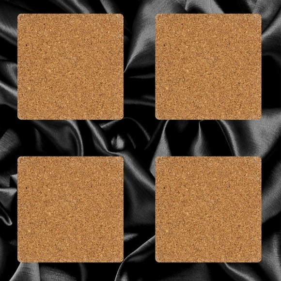 Rae Dunn inspired Halloween Handmade Coasters (Set of 4) with Cork Base - Picture 2 of 5